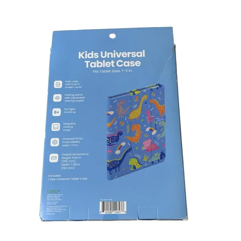 Kids Universal‎ Tablet Case with Dinosaur Design - Fits 7 to 11 Inch Tablets NEW